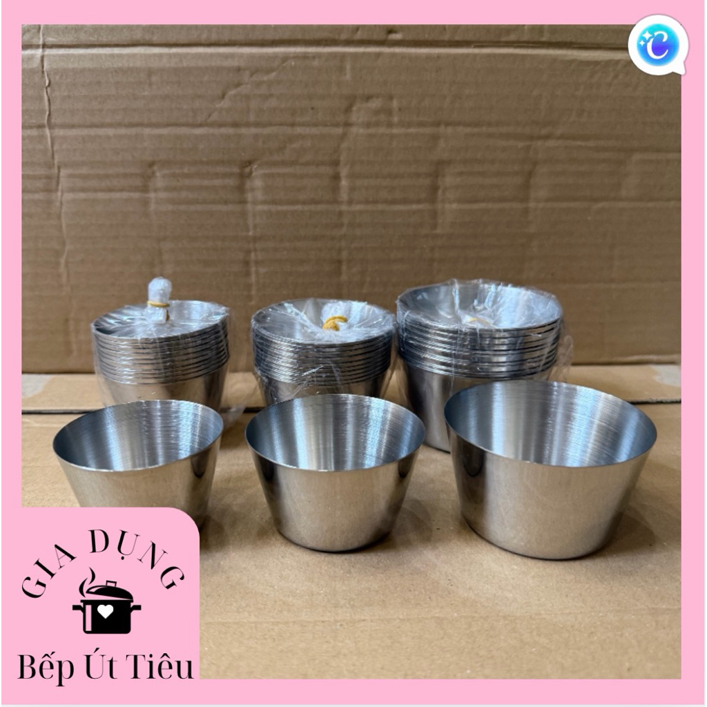Chén inox đựng sốt chấm bbq , phô mai