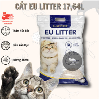 Cát Vệ Sinh Cho Mèo EU LITTER 17,6L Siêu Vón Cục Công Nghệ Mới, Khử Mùi Đột Phá