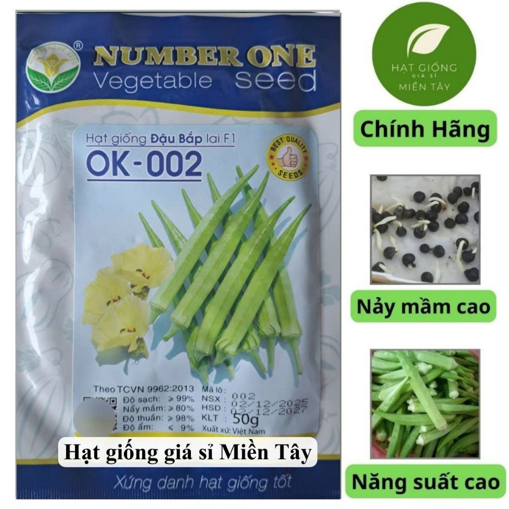 (Gói 50gram) Hạt Giống Đậu Bắp Lai F1 OK-002 Number One - Giống chuẩn F1