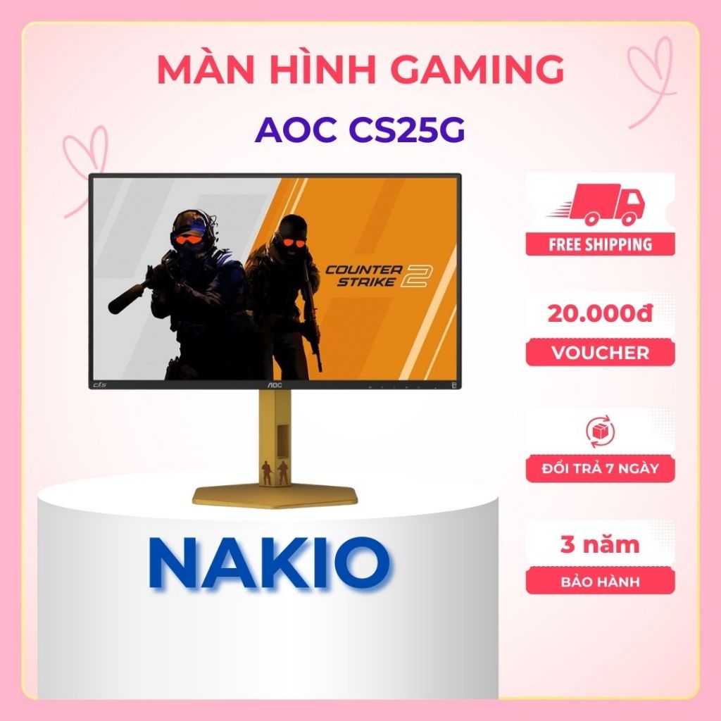 Màn hình AOC GAMING CS25G (24.5inch-Fast IPS-310Hz-0.3ms) - Bảo hành chính hãng 36 tháng