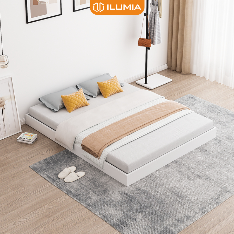 Giường đôi giường pallet giường bệt kiểu Nhật 1m6x2m decor phòng thương hiệu ILUMIA - HP311