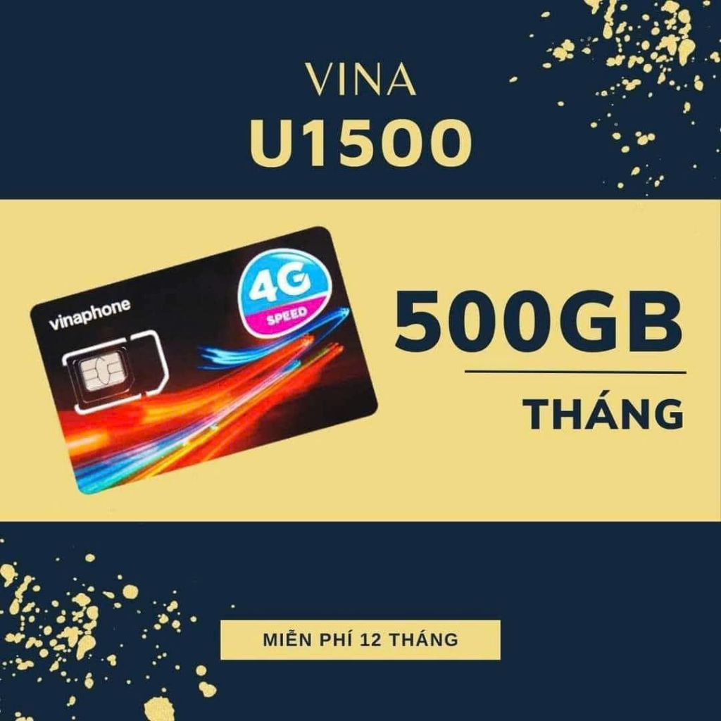 SIM VINAPHONE U1500 500GB/THÁNG