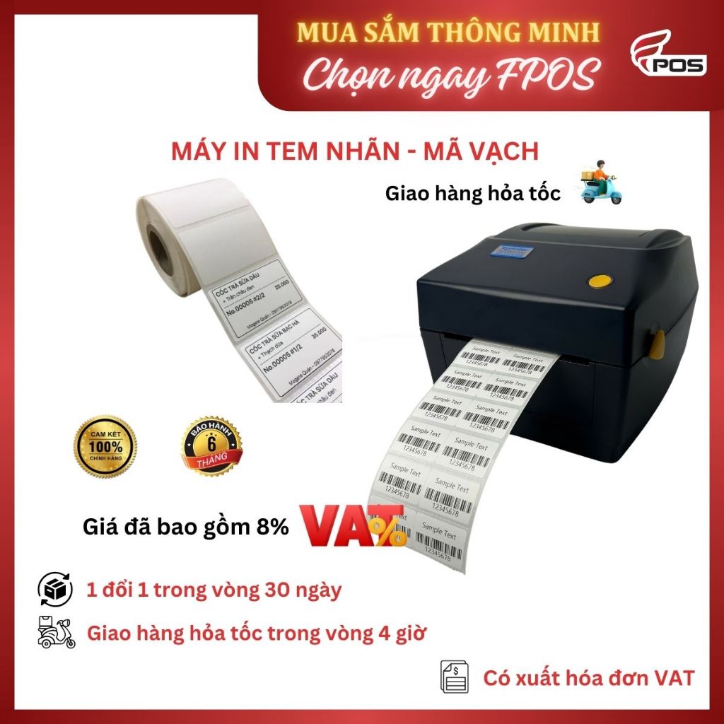 Máy In Tem Nhãn - In Mã Vạch - In Đơn Hàng TMDT - 350B, 365B, Q371U, PD304, 420B, 426B, D464B - (Giá