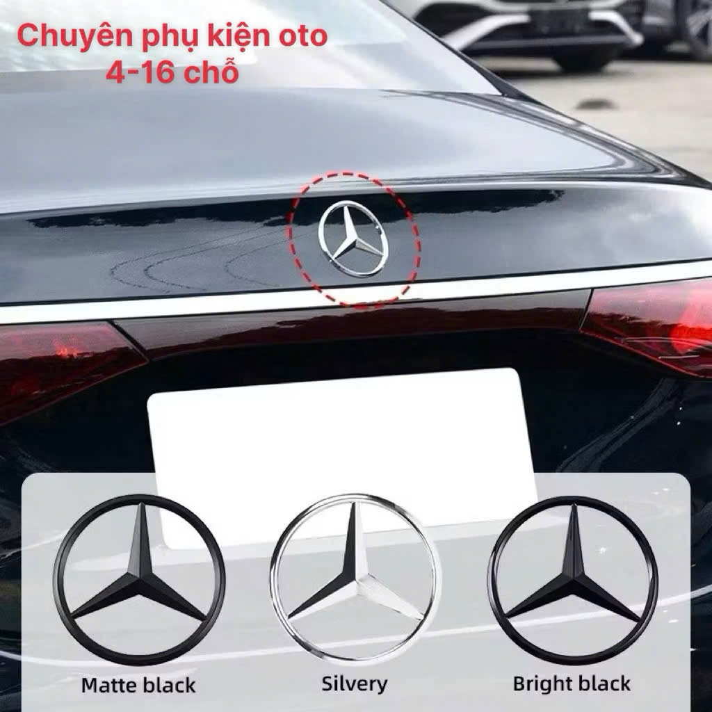 LOGO CỐP SAU MERCEDESs-BENZz đường kính 9cm logo sau mec logo cốp mec logo sau GLK GLA GLC CLA A Cla