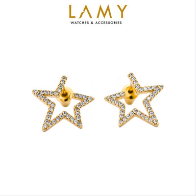Khuyên tai nữ LAMY Sparkling Star Earrings Gold 3295