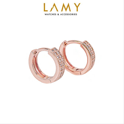Khuyên tai nam nữ LAMY Basic Hoop Earrings Rose Gold 3292