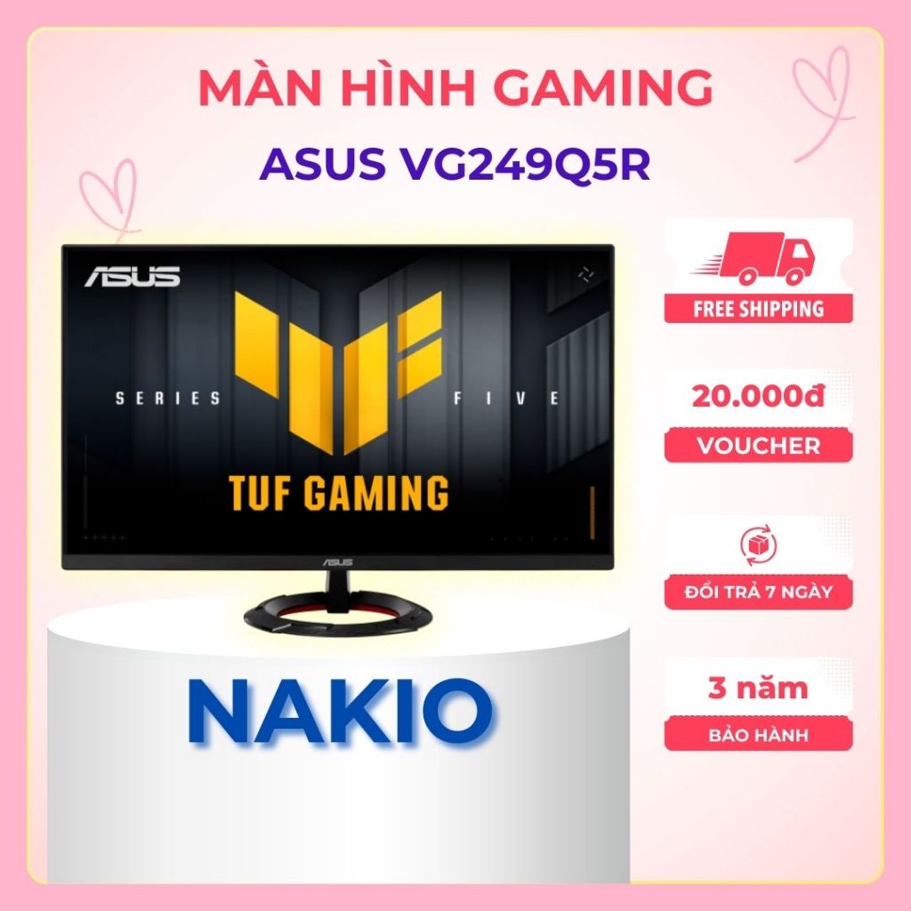 Màn hình Gaming 200Hz TUF Gaming VG249Q5R – 23,8 inch, Full HD, 200Hz, Fast IPS, 0,3ms - Bảo hành ch
