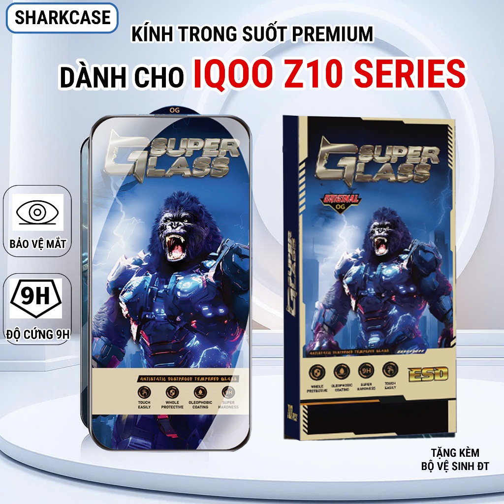 Kính cường lực iQOO Z10 Turbo Pro, Z10 Turbo, Z10X premium full màn miếng dán bảo vệ màn hình điện t