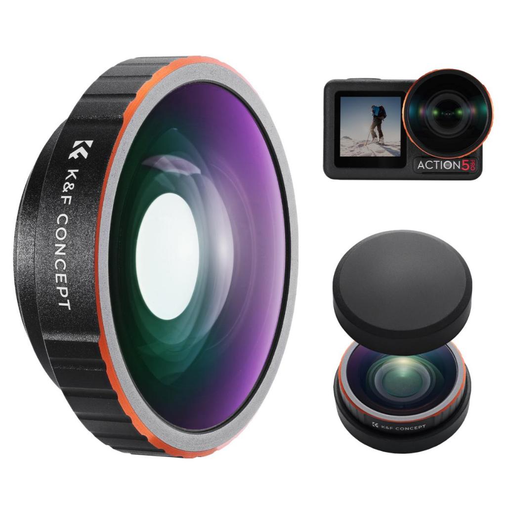 Lens K&F Concept siêu rộng 185 độ for Osmo Action 4/5 Pro (KF12.0010)