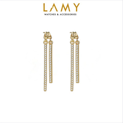 Khuyên tai nữ LAMY Sparkling Elegant Drop Earrings Gold 3299