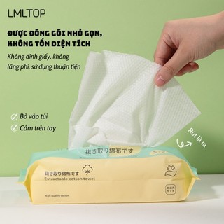 Khăn mặt khô đa năng LMLTOP dùng 1 lần lau khô, lau ướt - Kích thước 20x20 - 50 khăn