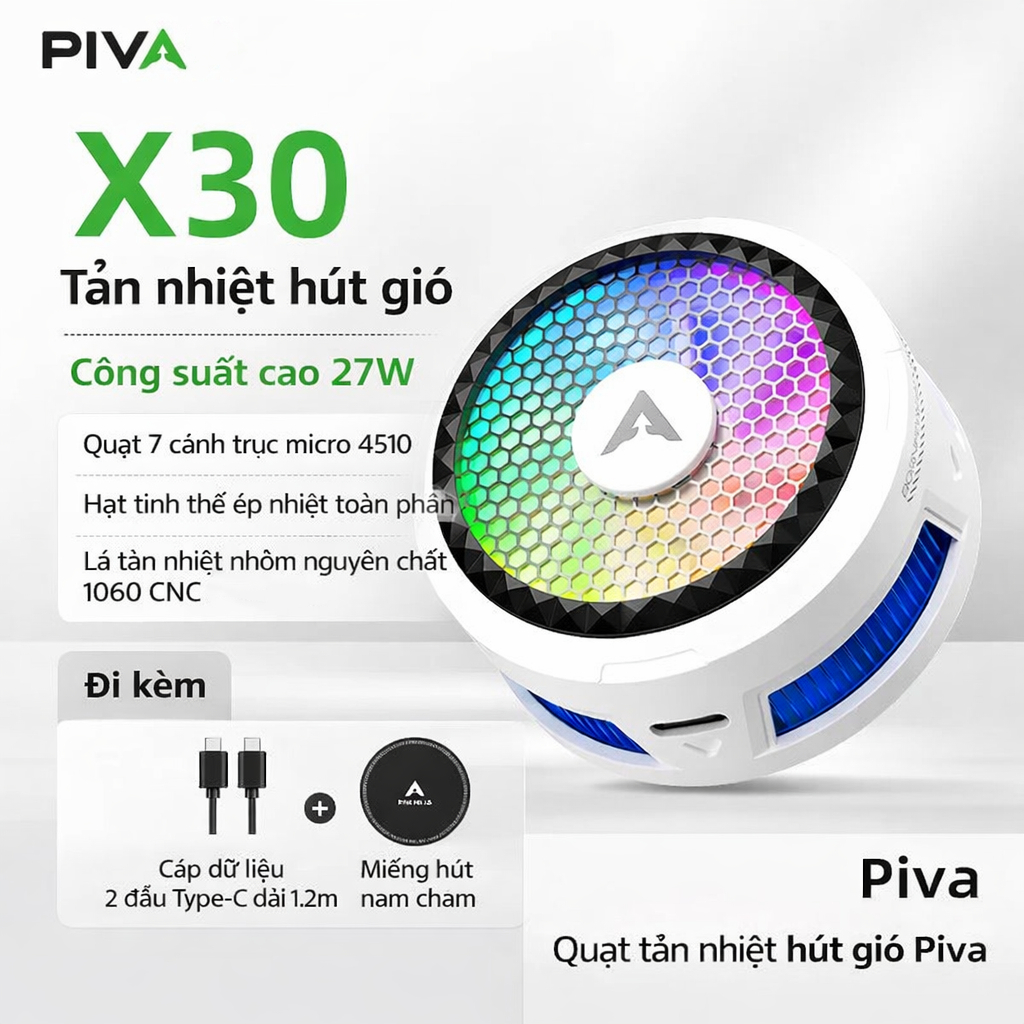 Piva B2 | Piva B3 Quạt tản nhiệt sò lạnh điện thoại thế hệ mới làm lạnh đóng băng hỗ trợ tăng fps liên quân PUBG | BigBuy360 - bigbuy360.vn