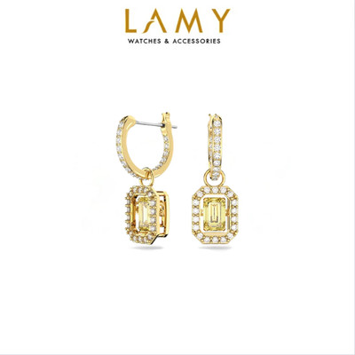 Khuyên tai nữ LAMY Yellow Millenia Drop Octagon Cut Gold Earrings 3075