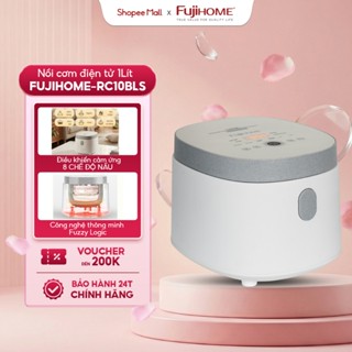 Nồi cơm điện tử 1 Lít cảm ứng 8 chế độ nấu Fujihome RC10BLS lòng nồi Inox tách đường, nồi cơm điện gia đình 2–4 người