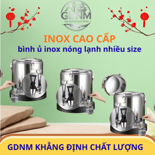 Bình ủ giữ nhiệt nóng/lạnh = inox 100% 3 lớp giữ nhiệt lâu ,an toàn cho gia đình , dã ngoại, bếp ăn công nghiệp .