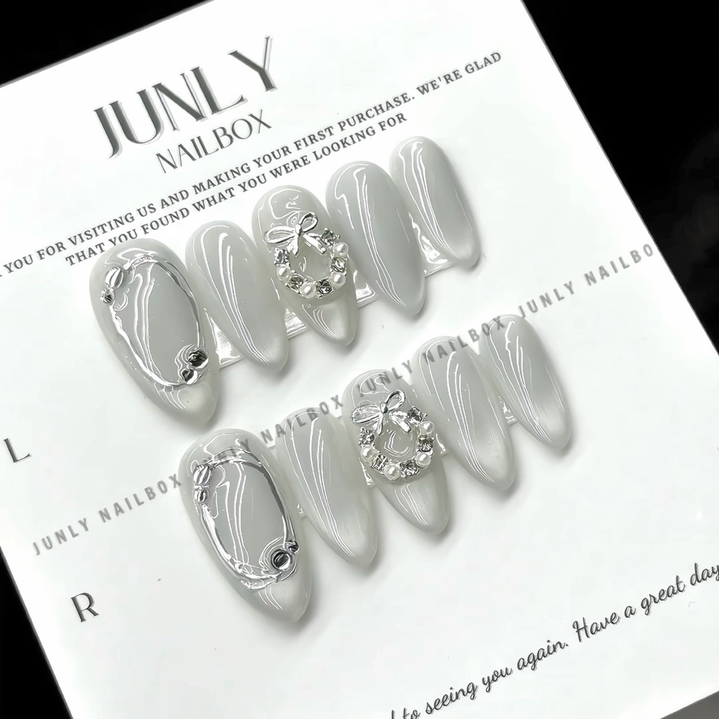 Nailbox mắt mèo ánh trăng JUNLY - nail box thiết kế móng giả mắt mèo siêu sáng đơn giản 802