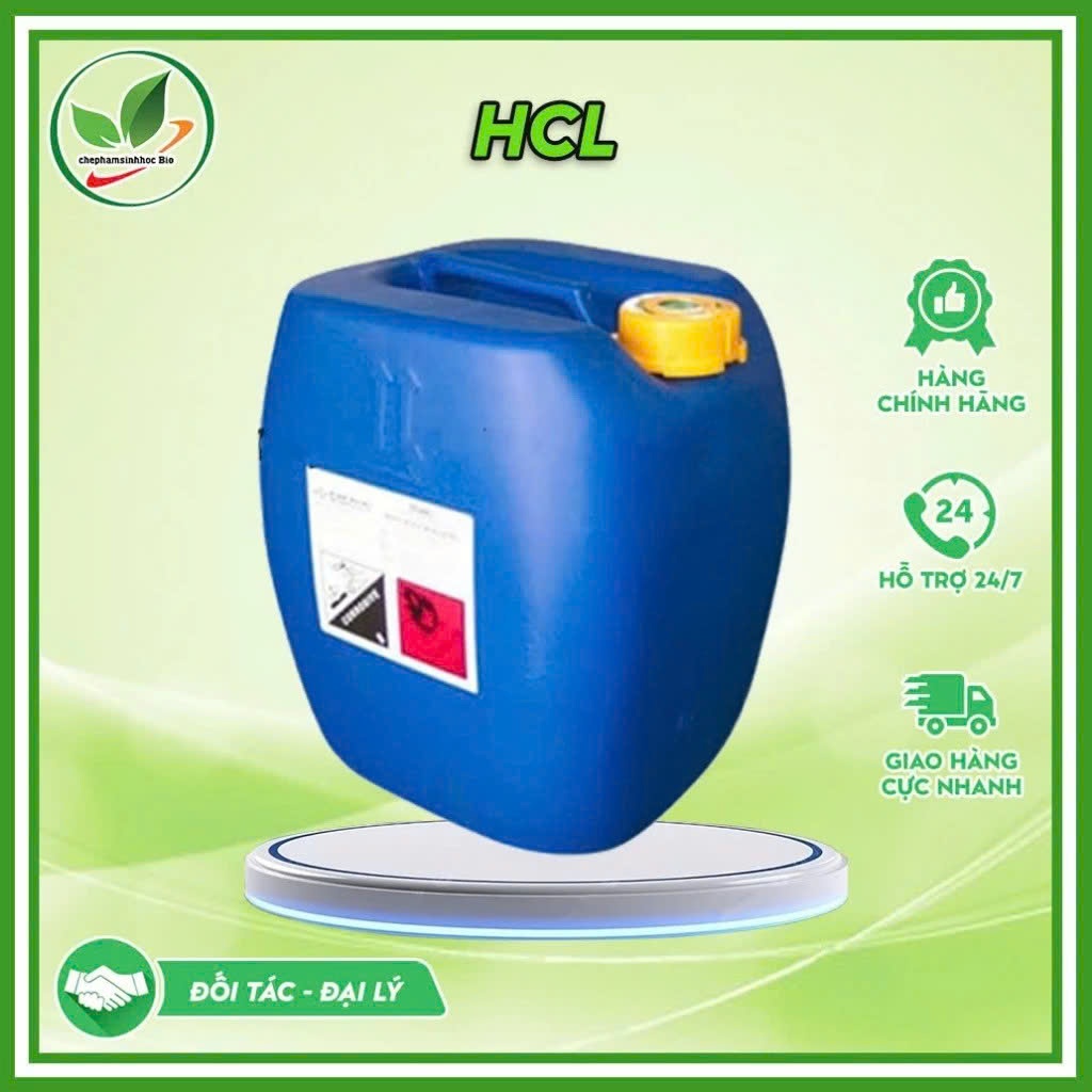 t HCL 32% làm sạch nước Can 30 lít , giảm nồng độ pH của nước. CAN 30KG