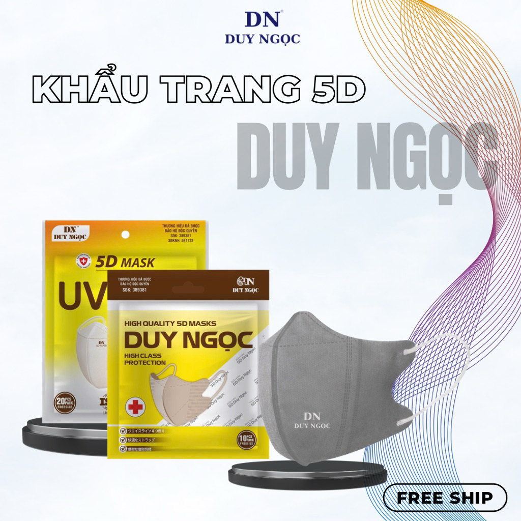 Thùng 600 Cái Khẩu Trang 5D Duy Ngọc.Hàng VN chất lượng
