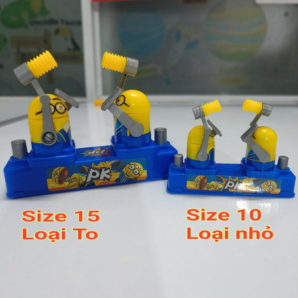 Loại To : Đồ Chơi Minion Đập Búa Gỗ Đầu Xả Stress Vui Nhộn, đại chiến Minion