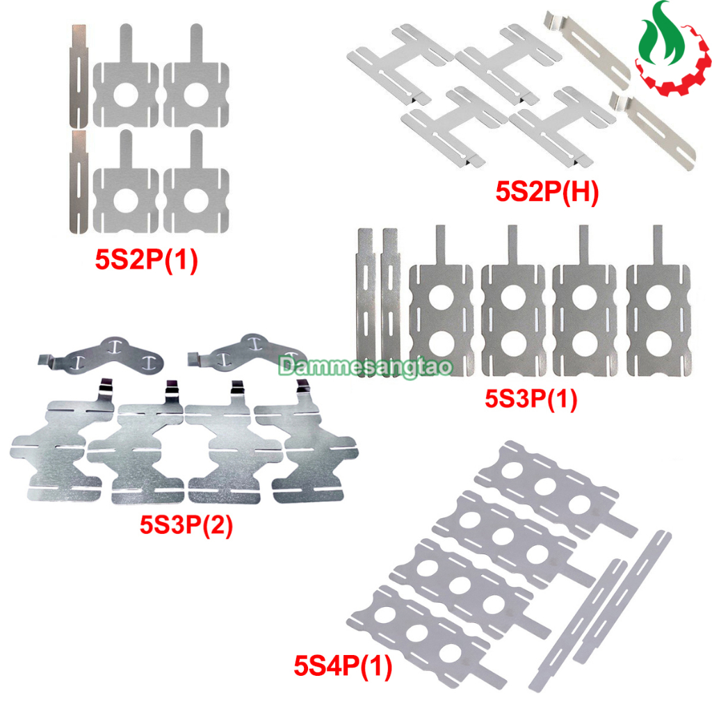 Combo 6 miếng kẽm pin 18650 5S2P 5S3P 5S4P