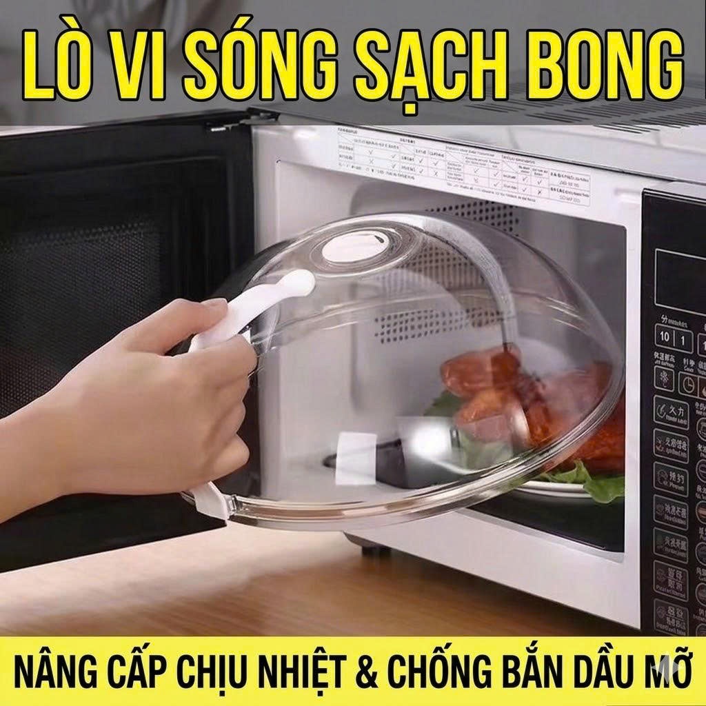 Nắp đậy bảo quản thực phẩm nhựa PC trong suốt chịu nhiệt sử dụng được cho lò vi sóng