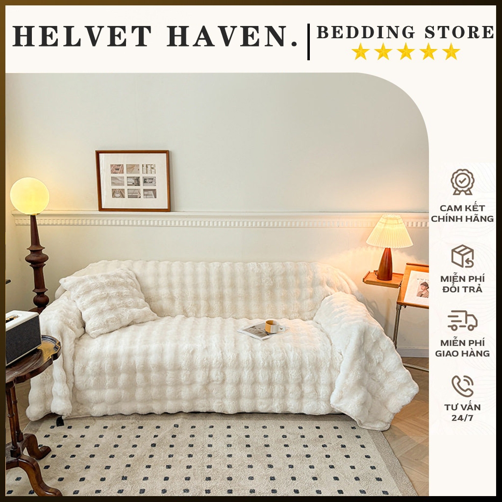 Chăn lông thỏ nhân tạo Home bedding chăn đắp ngủ trưa văn phòng