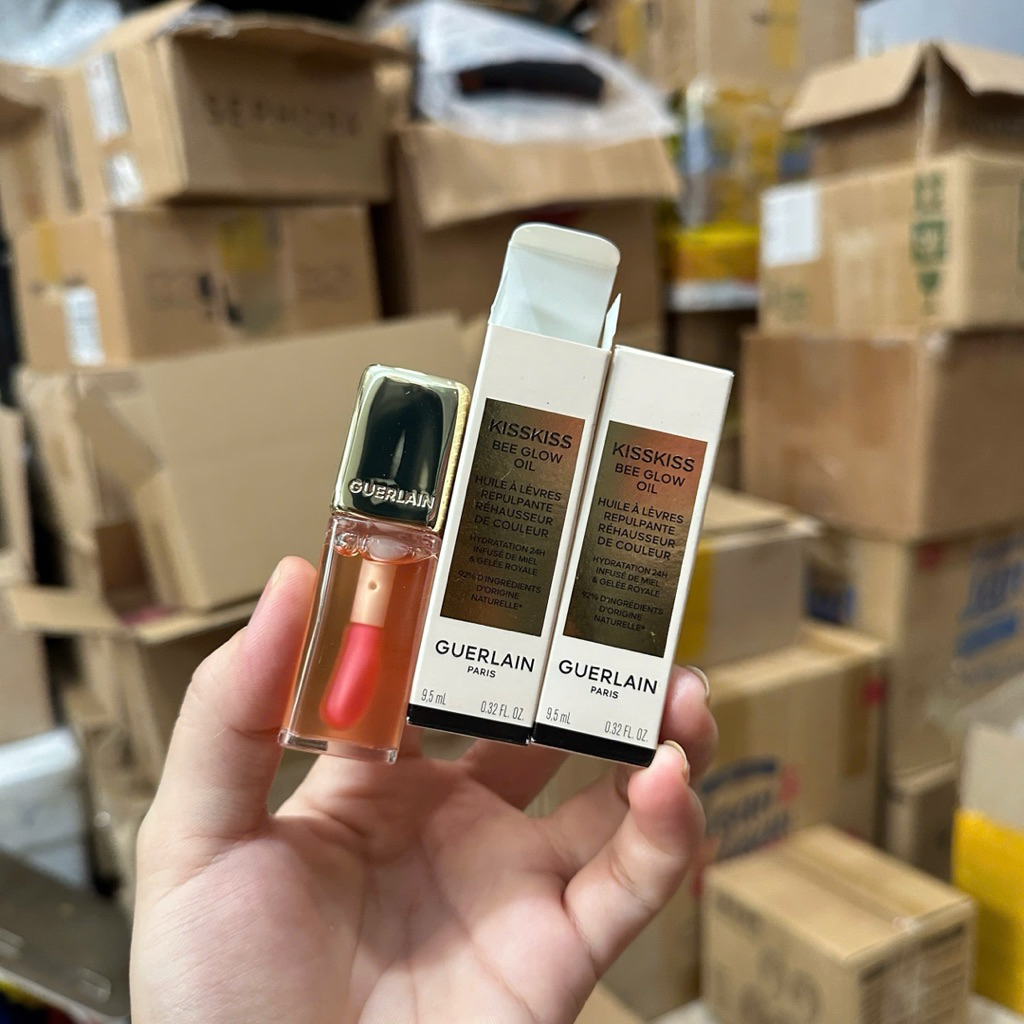 (Bill Duty ) Son Dưỡng Môi Guerlain Kiss Kiss Bee Glow Oil Colour Reviving Lip Plumping Oil 9.5ml