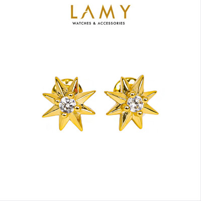 Khuyên tai nữ LAMY Star Sparkling Earrings Gold 3287