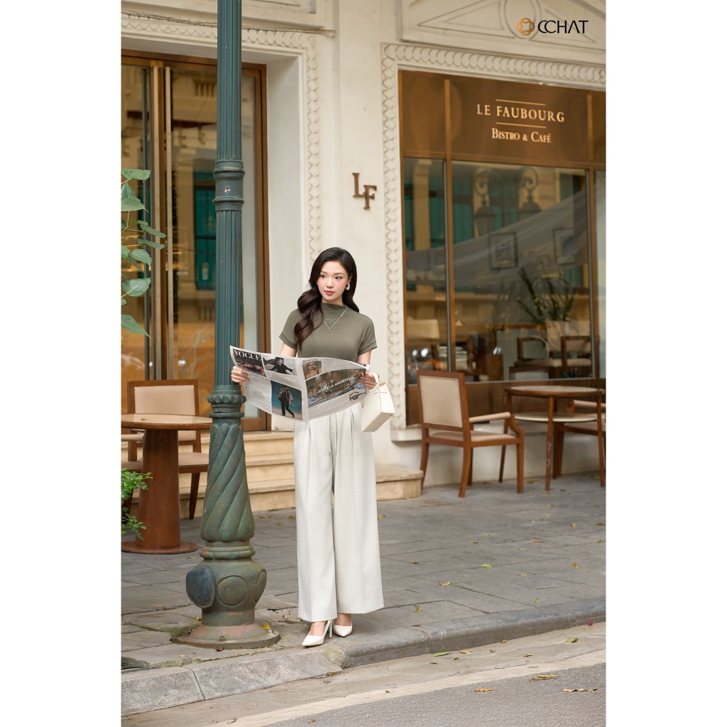 Quần Ống Rộng 𝐂𝐂𝐇𝐀𝐓 Dáng Suông Ria Tặng Kèm Dây Trang Trí Chất Liệu Tuytsi Cao Cấp 55QDS1001ST | BigBuy360 - bigbuy360.vn