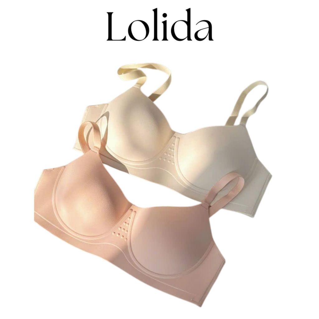 Áo lót nữ LOLIDA đúc su không gọng đệm mỏng mềm mại mẫu AL102