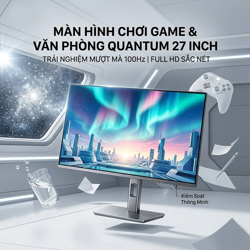 Màn Hình Vi Tính 27 Inch 100Hz IPS 1ms HDR Viền Mỏng Chân Đế Nâng Hạ 2K/Full HD (Tặng Kèm Cáp HDMI) | BigBuy360 - bigbuy360.vn