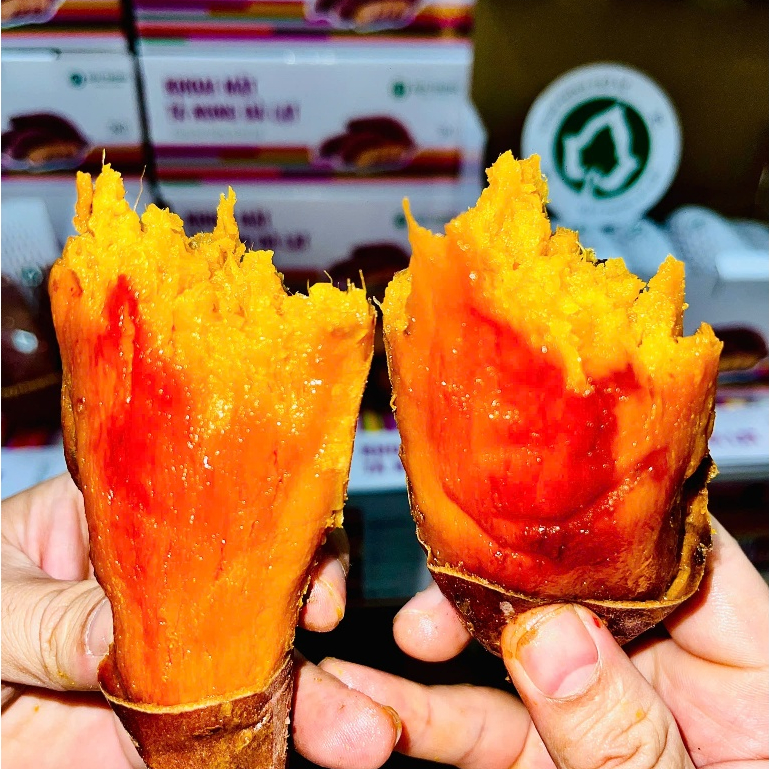 Khoai Lang Mật Tà Nung Xuất Khẩu Qúy Trọng, Khoai Đã Lên Mật Nướng Luôn – Thùng 3kg