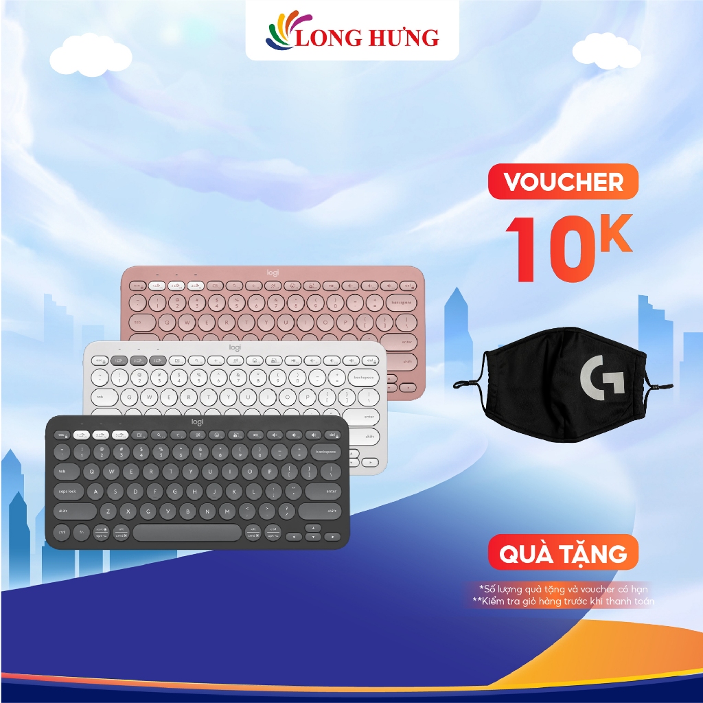 Bàn phím không dây Logitech Pebble Key 2 K380S - Hàng chính hãng
