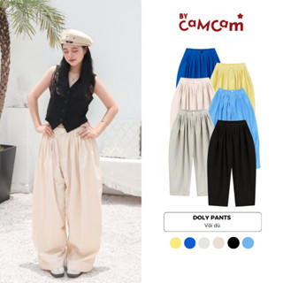 Quần Vải Dù Xếp Ly 𝑩𝒚𝒄𝒂𝒎𝒄𝒂𝒎 Ống Thụng Form Wide Leg Phong Cách Đường Phố Hàn Quốc quần ống rộng nữ nam QTD031