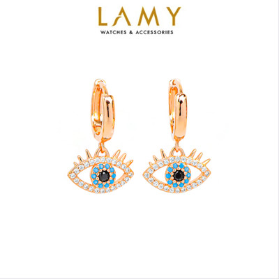 Khuyên tai nữ LAMY Blue Eyes Earrings Rose Gold 3288