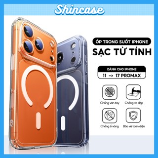 Ốp Lưng iPhone Trong Suốt Từ Tính Hỗ Trợ Đế Sạc Không Dây  Sang Trọng Cao Cấp Cho X/Xs/Xr/11/12/13/14/15/16/17/Pro/Max