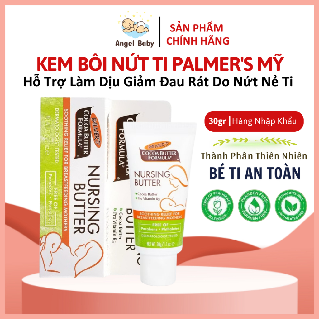 Kem nứt đầu ti cho mẹ Palmer’s, nứt cổ gà, nhanh lành vết nứt, làm mềm da khô, an toàn khi cho bé ti