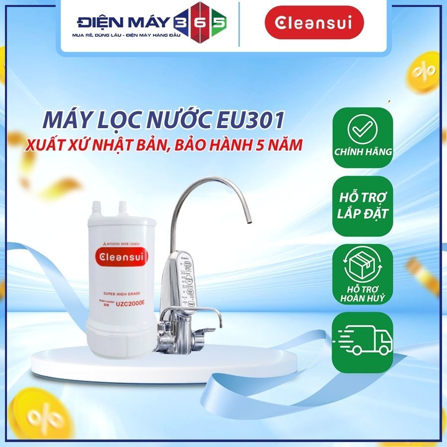 MÁY LỌC NƯỚC ION KIỀM MITSUBISHI CLEANSUI EU301 – NƯỚC SẠCH CHUẨN NHẬT CHO GIA ĐÌNH