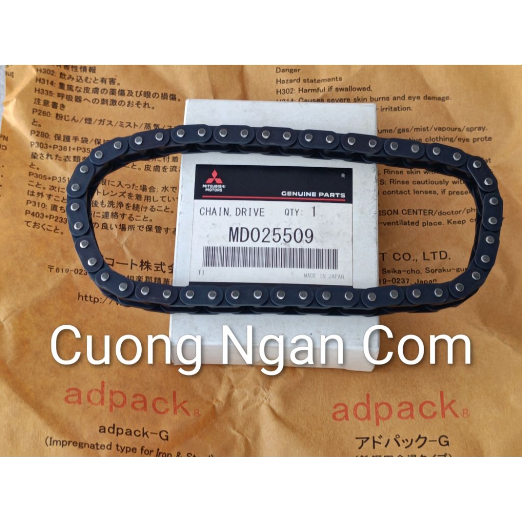 Xích bơm nhớt  (chain engine oil pump drive) Pajero L047 V32 4G54 MD025509
