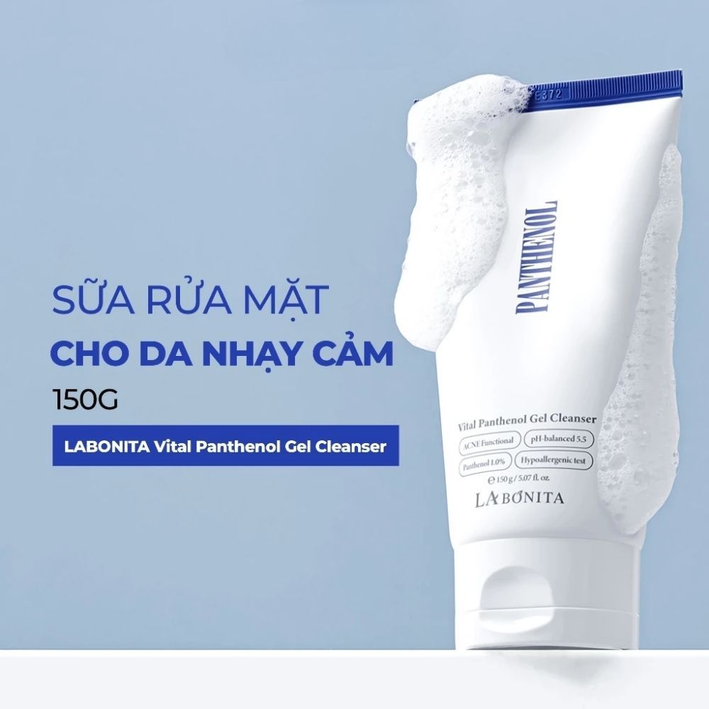 Ảnh 2 của Sữa Rửa Mặt Labonita Vital Panthenol Gel Cleanser Dịu Nhẹ Cho Da Nhạy Cảm & Mụn Nhạy Cảm Ph 5.5