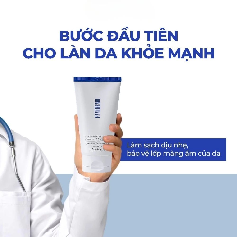 Ảnh 3 của Sữa Rửa Mặt Labonita Vital Panthenol Gel Cleanser Dịu Nhẹ Cho Da Nhạy Cảm & Mụn Nhạy Cảm Ph 5.5