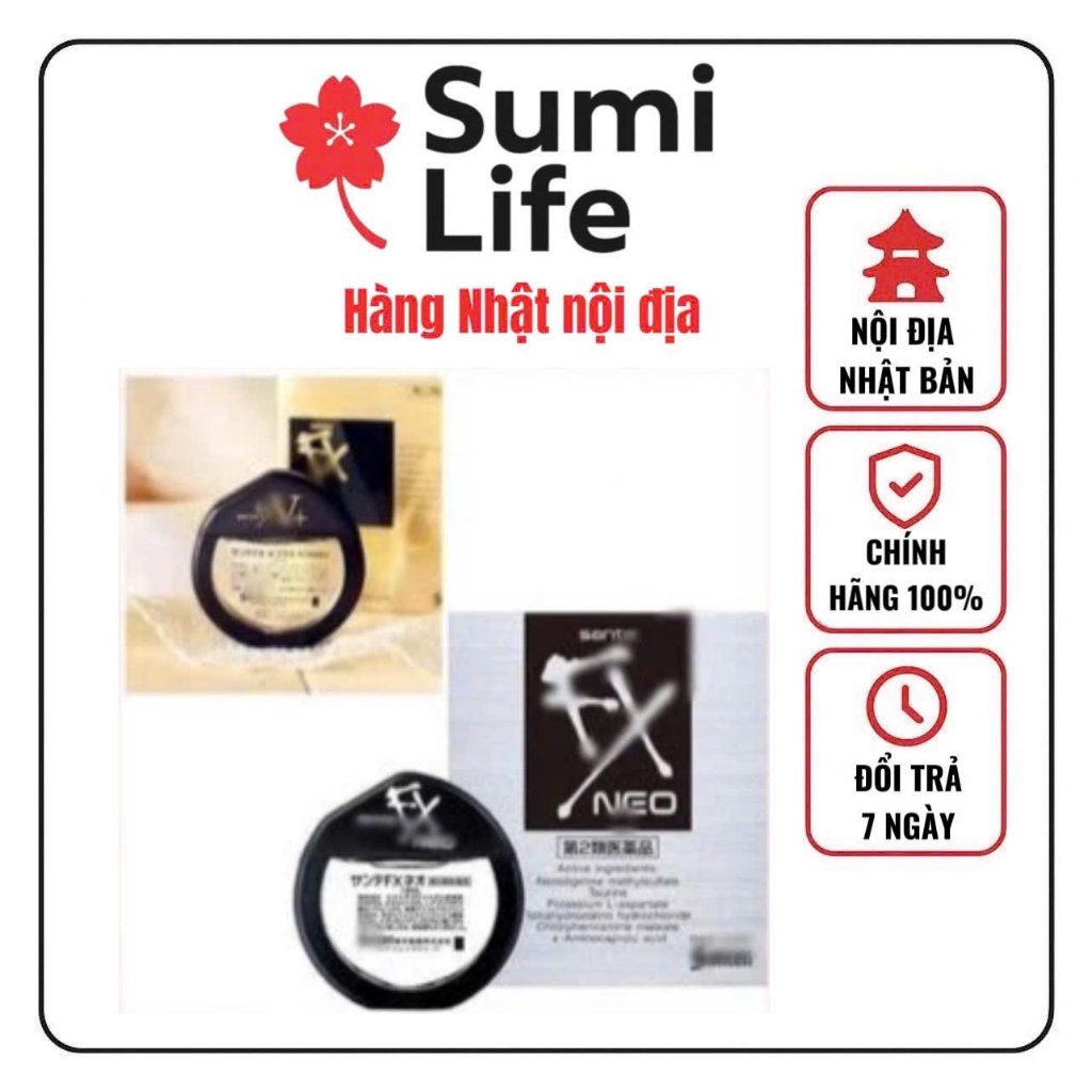 Nhỏ mắt Santen FX Vàng, FX neo 12ml nội địa Nhật