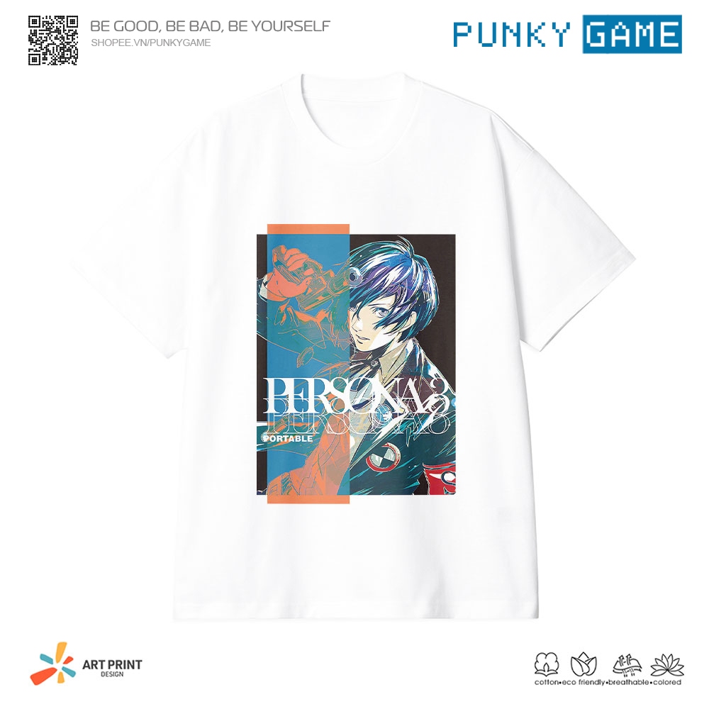 (Collections) Áo thun Unisex Persona 3 Portable Cotton 100% ngắn tay