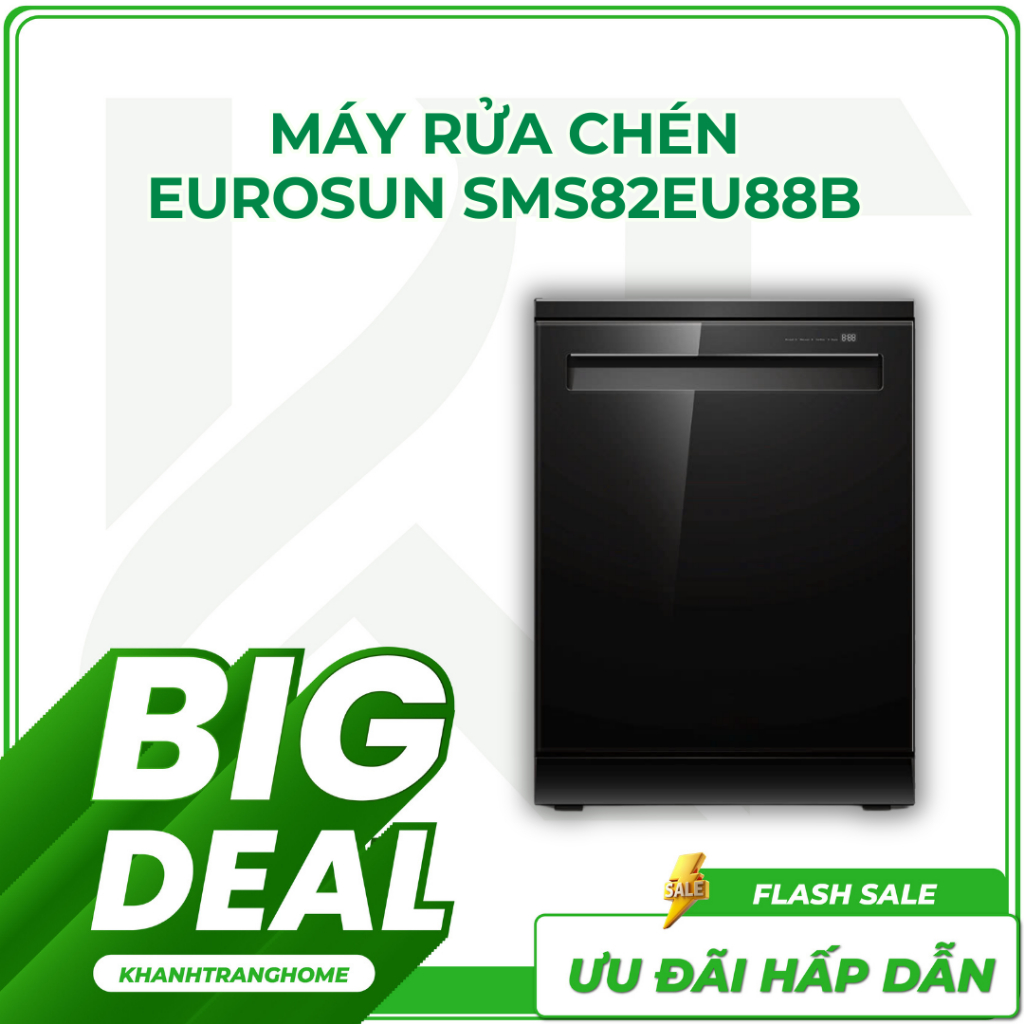 Máy rửa chén Eurosun SMS82EU88B chính hãng, dung tích 16 bộ - Khánh Trang Home 2