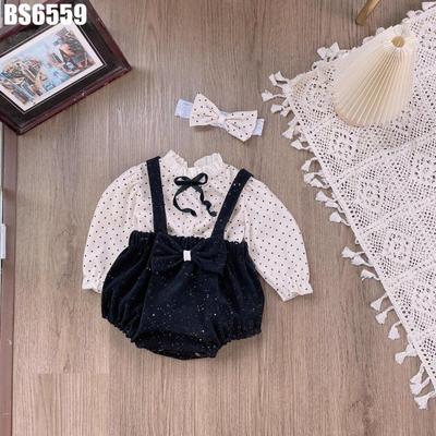 Set Áo Len Body Yếm Cánh Tiên Kèm Nón Cho Bé Gái Sơ Sinh 1 2 Tuổi MINTSCLOSET - BS6662