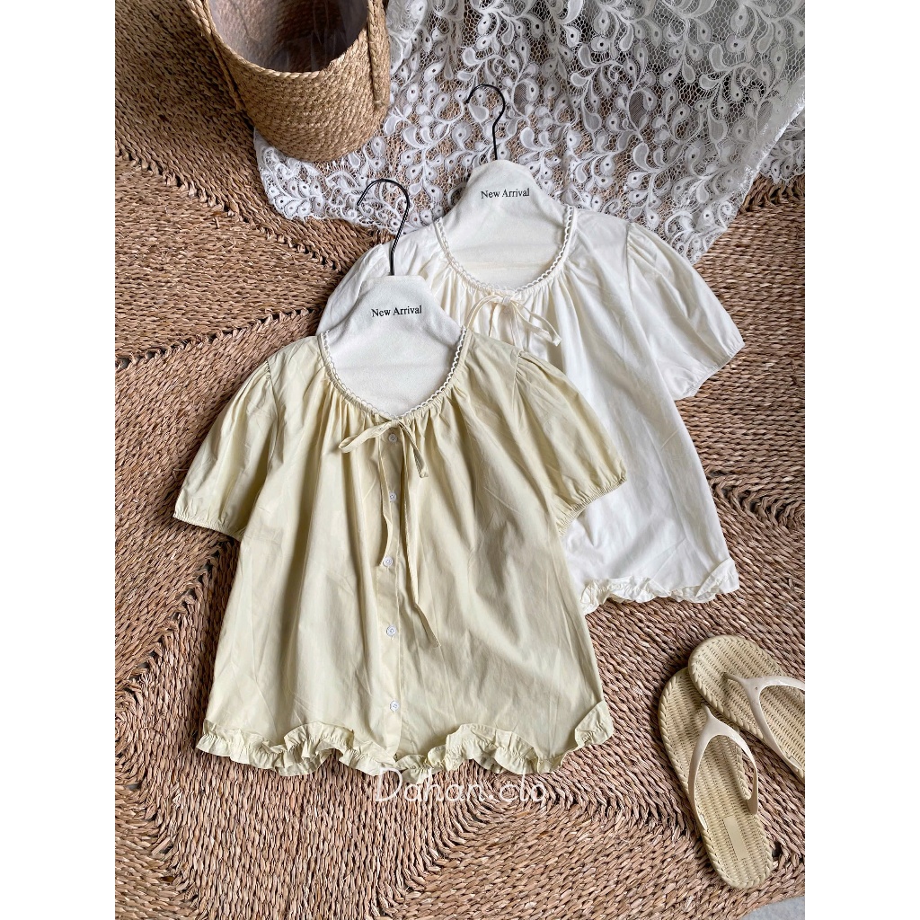 (QCCC) DH116👚 Áo Blouse Nữ Doran City – Ngọt Ngào & Nữ Tính