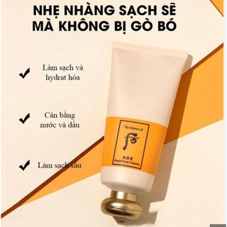 {KHÔNG HỘP} Tuýp Sữa Rửa Mặt Whoo Vàng 40ml_𝗘𝗕𝗜𝗦𝗨 𝗖𝗢𝗦𝗠𝗘𝗧𝗜𝗖𝗦