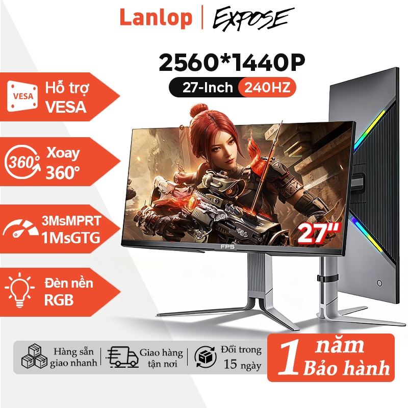 Màn Hình Gaming 27 Inch 240Hz 2K IPS 1ms HDR Viền Mỏng Chân Đế Nâng Hạ M748 - Tặng Kèm Cáp HDMI | BigBuy360 - bigbuy360.vn