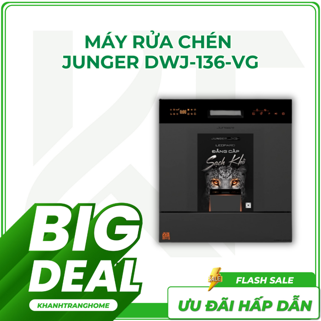 [Chính hãng] Máy rửa chén Junger DWJ-136-VG, dung tích 13 bộ, xuất xứ Thái Lan - Khánh Trang Home 2