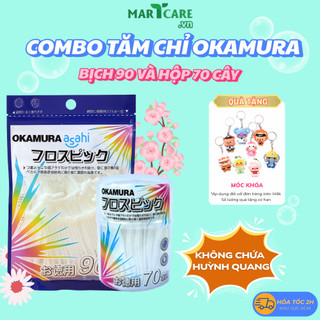 [COMBO TIẾT KIỆM] Tăm Chỉ Nha Khoa Okamura Nhật Bản,Tăm Chỉ Kẻ Răng, Xỉa Răng Làm Sạch An Toàn